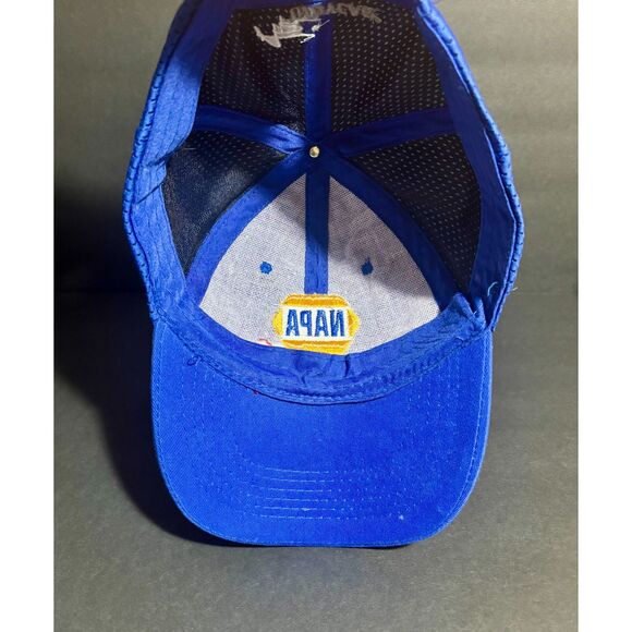 NAPA Racing Hat Blue Mesh Adjustable Cap NASCAR Cup NHRA IndyCar Outlaws - Picture 5 of 5